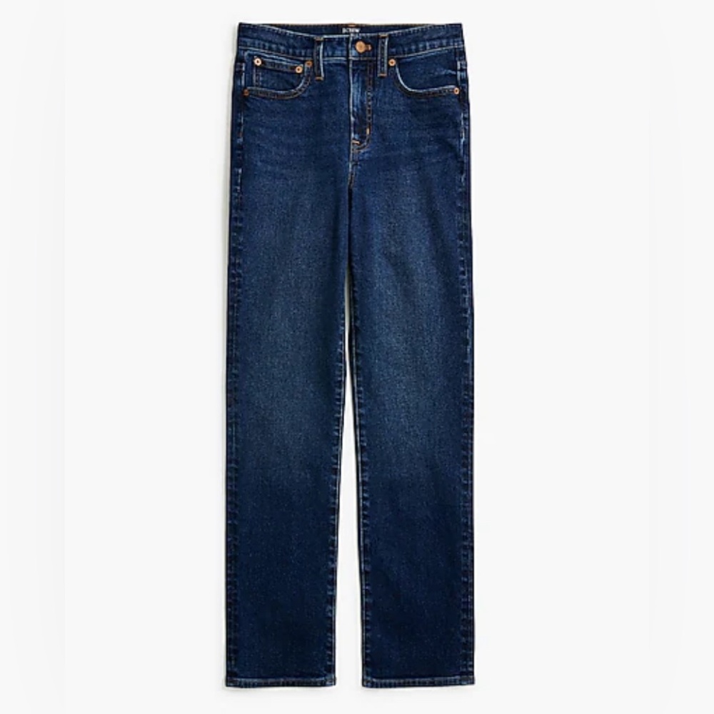J. Crew Factory Womens Essential Straight Jeans – Size 34 (18) – Dark Blue - EUC